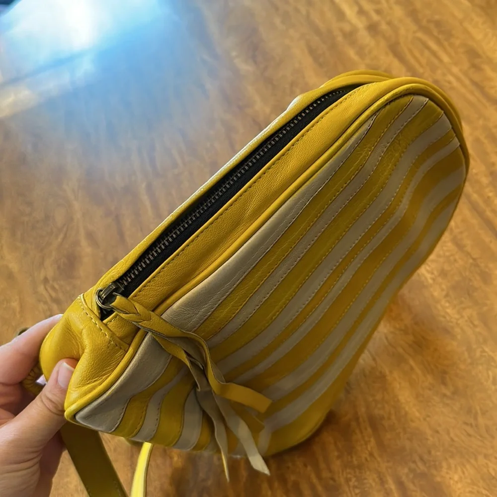 Cleobella Mini Yellow Strip Backpack - Picture 8 of 13